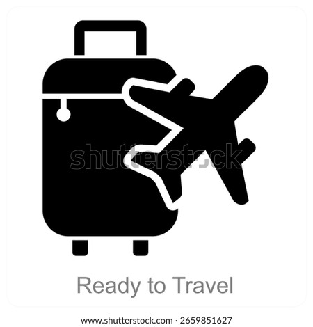 Ready To Travel vector icon concept design
