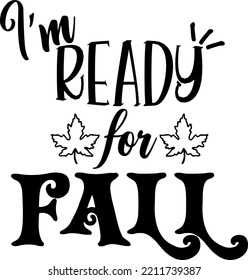 “I’m ready for fall” typography and illustration design is perfect for fall season and Halloween.
It can be printed or used digitally.