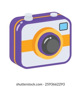 Ready to use 3d style icon showing party camera