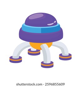Ready to use 3d style icon of space ufo
