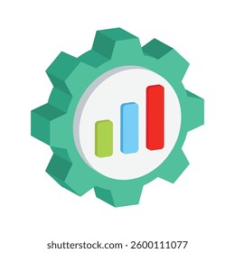 Ready to use 3d style icon of business management