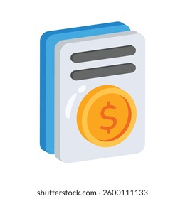 Ready to use 3d style icon of profit report