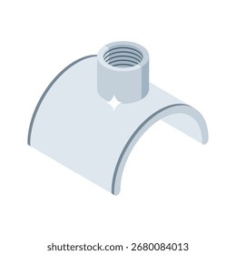 Listo para usar icono de estilo 3d de silla de tubo de pvc