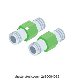 Pronto para usar o ícone de estilo 3d do sistema de tubulação pex