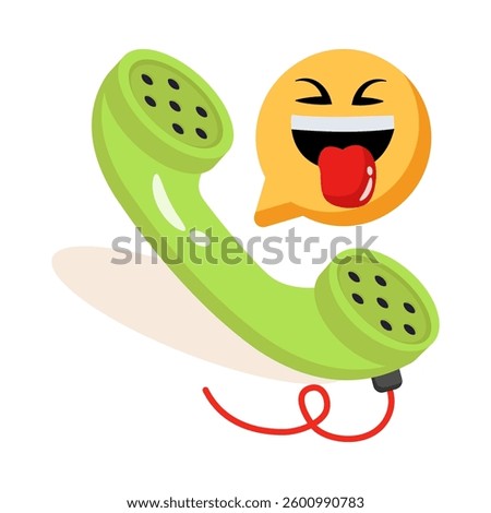 Ready to use 3d style icon of funny phone prank