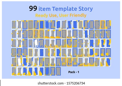 ready to use 99 social media story design template. Multiple banner options for product sales promotions. set a frame for the background. vector