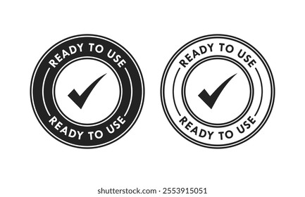 Ready to use badge design template illustration