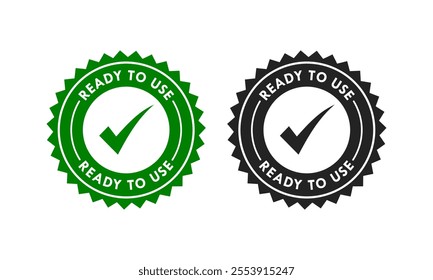 Ready to use badge design template illustration