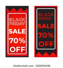 diseño de banners de promoción vertical de viernes negro