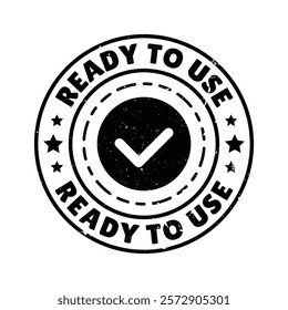 Ready to use circular stamp label design