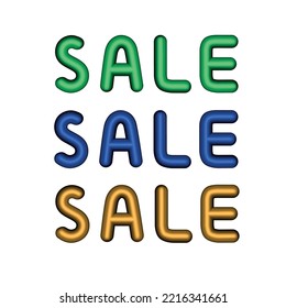 Ready to use discount banner with 3d elements. Vector illustration set isolated on white background. Happy season, New Year, festival sale