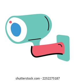 Ready to use doodle icon of cctv