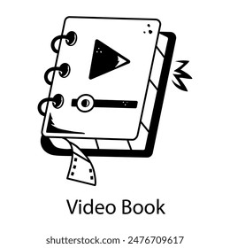 Ready to use Doodle-Symbol des Videos Buch 