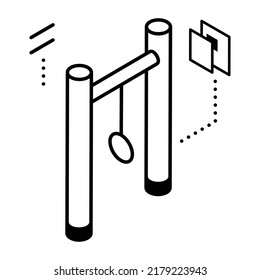 Fertig für die Verwendung gefüllter Ikone des Gymnastikrings