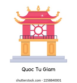 Ready to use flat design of quoc tu giam