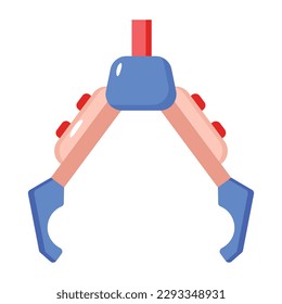 Ready to use flat design of robotic arm 