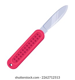 Listo para usar diseño plano de cuchillo de cuero cabelludo