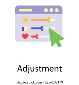 Ready to use flat icon of adjustment 