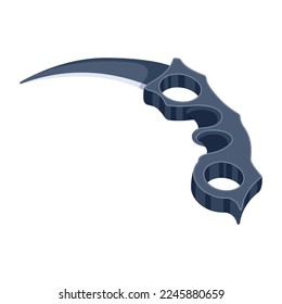 Ready to use flat icon of brass knife 