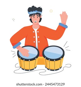 Ready to use flat icon of conga music