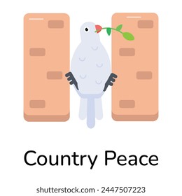 Ready to use flat icon of country peace 