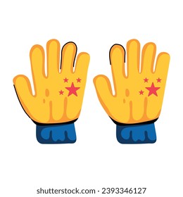 Listo para usar un icono plano de guantes para niños 