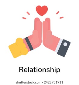 Ready to use flat icon of love relationship 