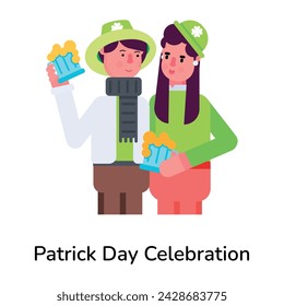 Ready to use flat icon of patrick day celebration 