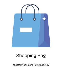 Ready to use flat icon of shopping bag 