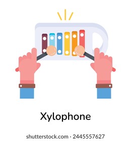 Ready to use flat icon of xylophone 