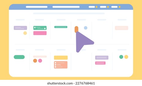 Listo para usar una ilustración plana del tablero de negocios 