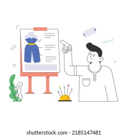 Ready to use flat illustration of cloth designing 