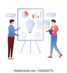 Bereit für die Verwendung einer flachen Illustration des Kreativteams 

