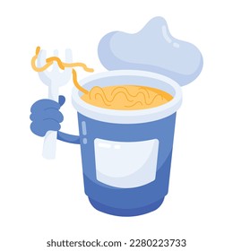 Listo para usar pegatinas planas de fideos de taza 