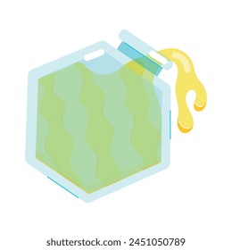 Ready to use flat sticker of honey bottle