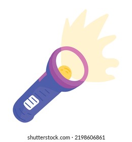 Ready to use flat sticker of torch 