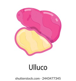 Ready to use flat sticker of ulluco