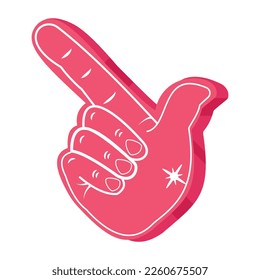 Ready to use foam glove 2d icon 