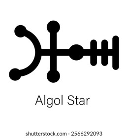 Ready to use glyph icon of algol star 