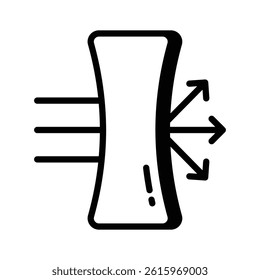 Ready to use glyph style icon showing normal index experiment