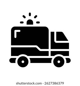 Ready to use glyph style icon of ambulance