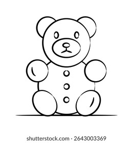 Ready to use hand drawn icon showing teddy bear
