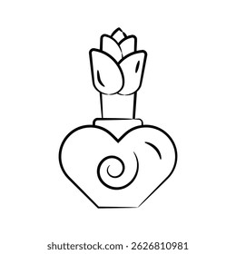 Ready to use hand drawn style icon of nail polish bottle