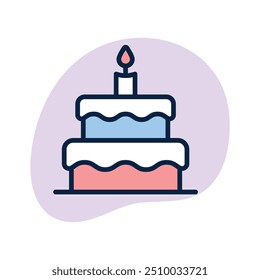 Ready to use icon of cake, party dessert, editable vector