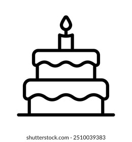 Ready to use icon of cake, party dessert, editable vector