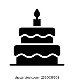 Ready to use icon of cake, party dessert, editable vector