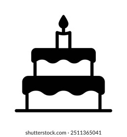 Ready to use icon of cake, party dessert, editable vector