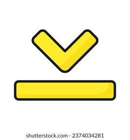 Listo para usar el icono de descarga en estilo editable, arriba para uso premium