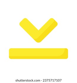 Ready to use icon of download in editable style, up for premium use