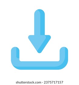 Ready to use icon of download in editable style, up for premium use